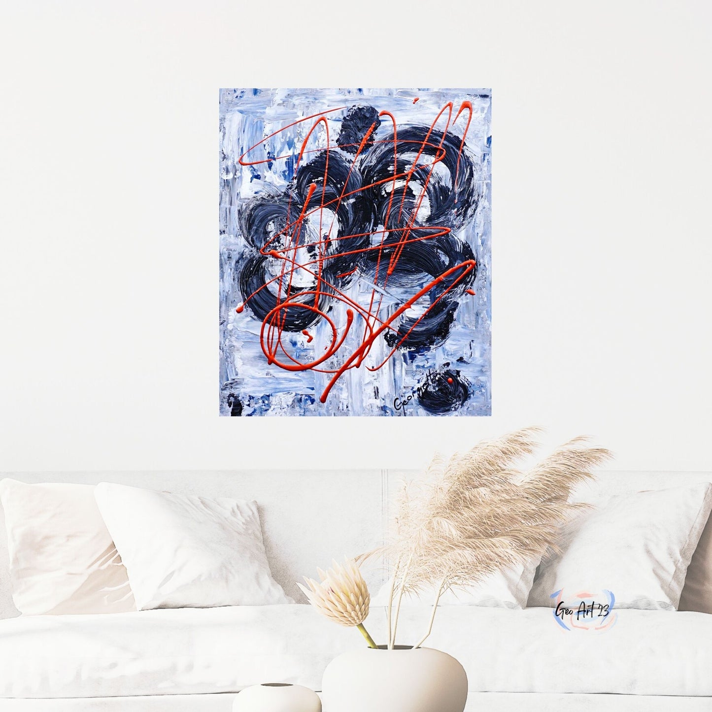 Mystic Mirage "16X20" inch Wall Art Abstract on Canvas