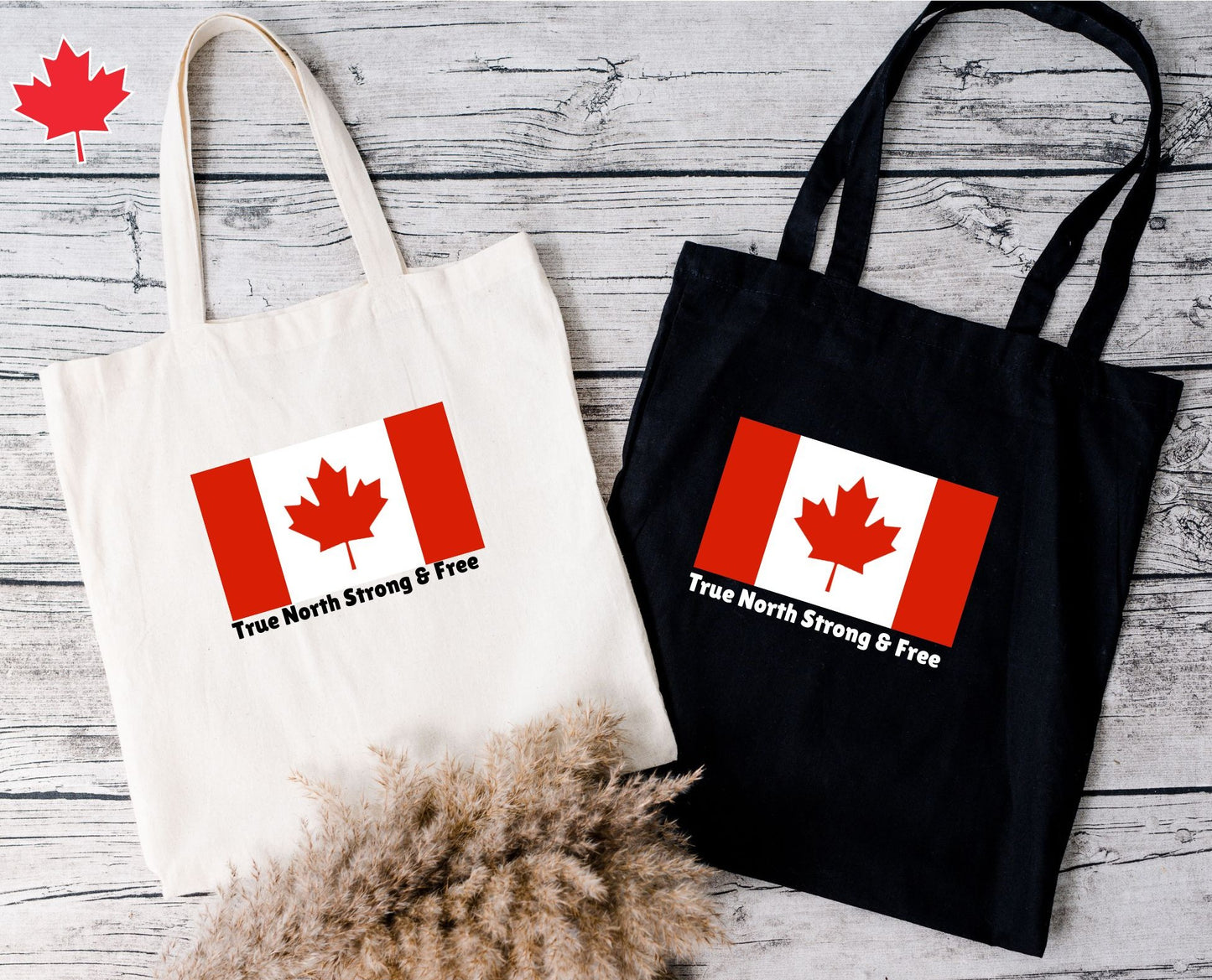 Canada Flag Tote Bag – True North Strong & Free