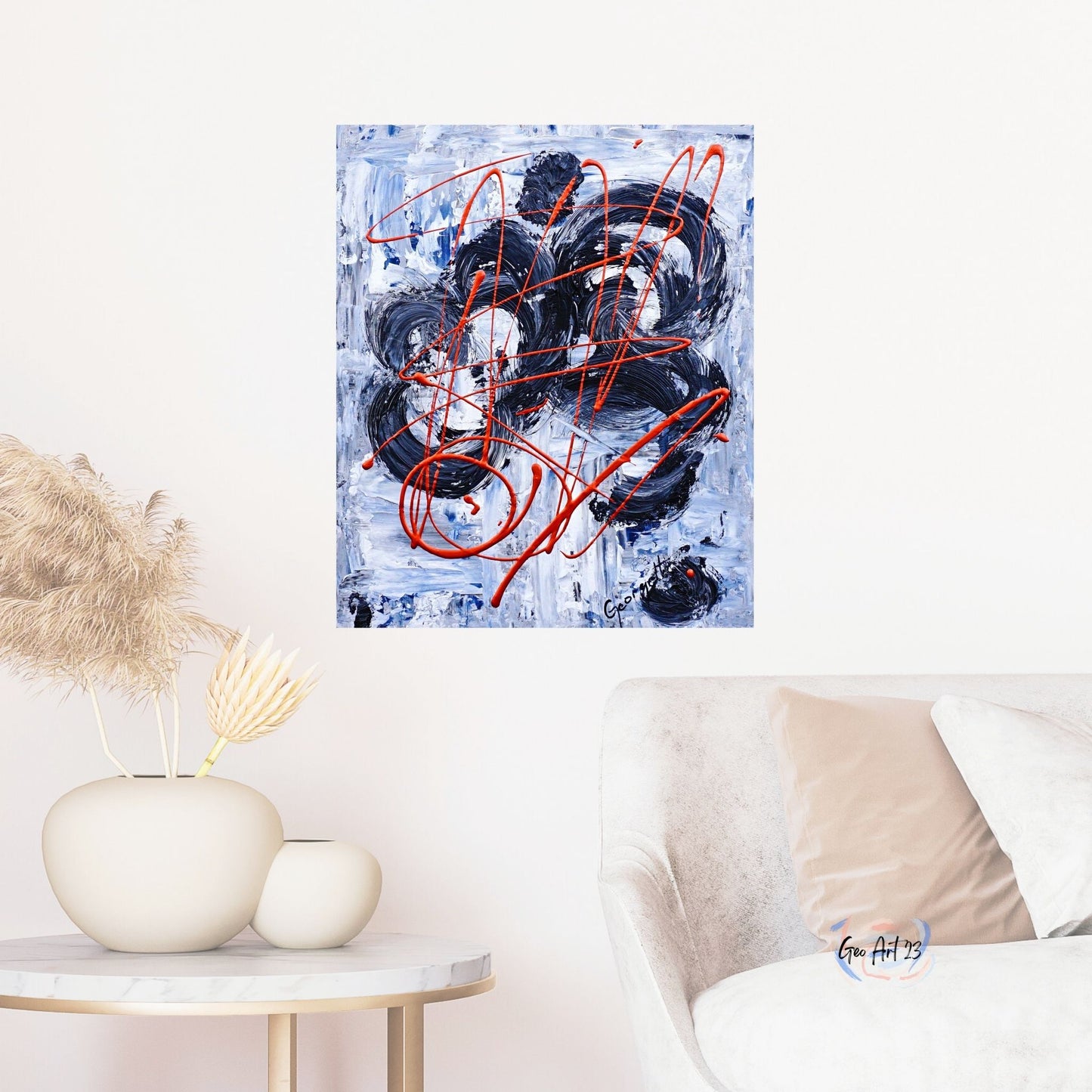 Mystic Mirage "16X20" inch Wall Art Abstract on Canvas