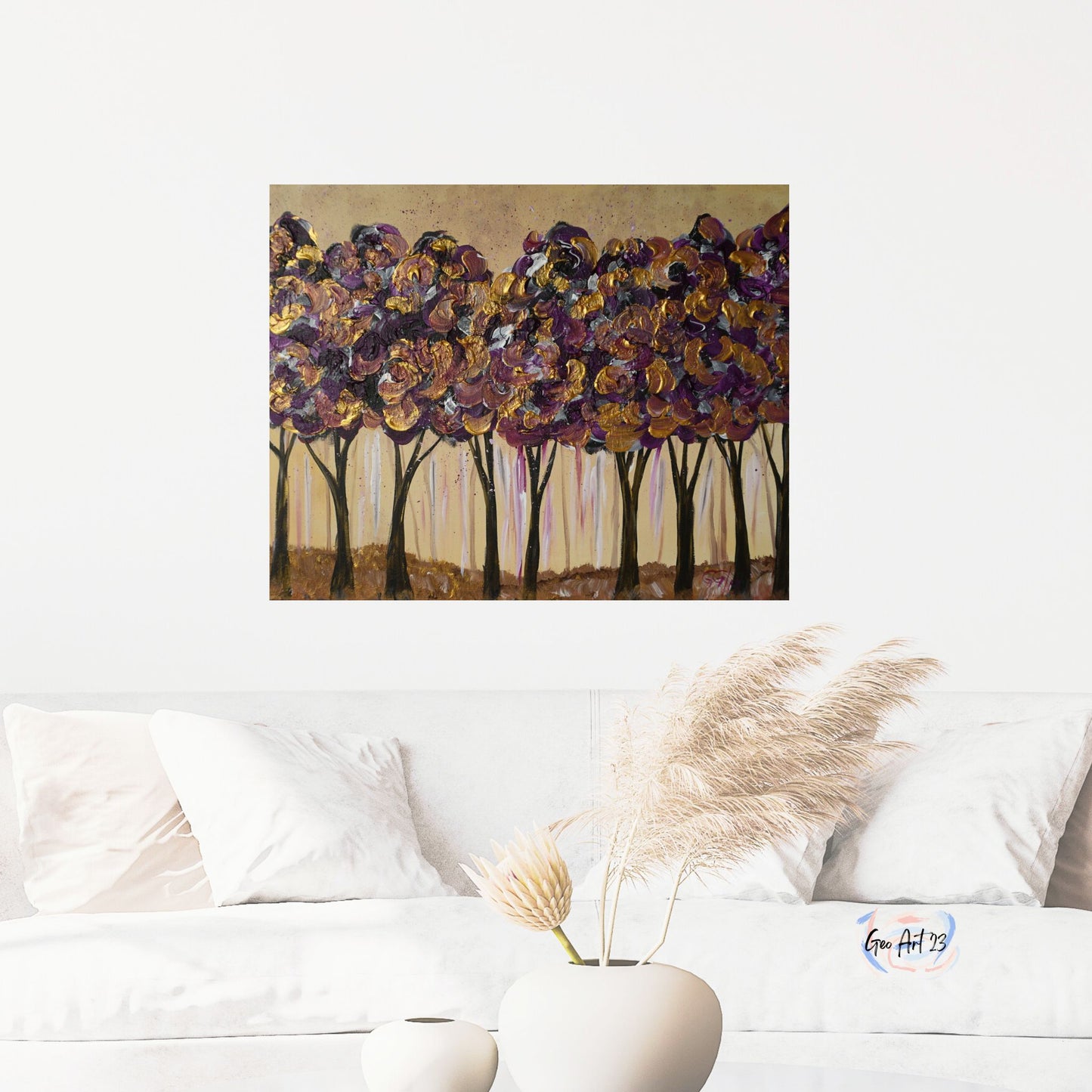 Silent Arboretum "18X24" inch Wall Art Original Painting on Canvas