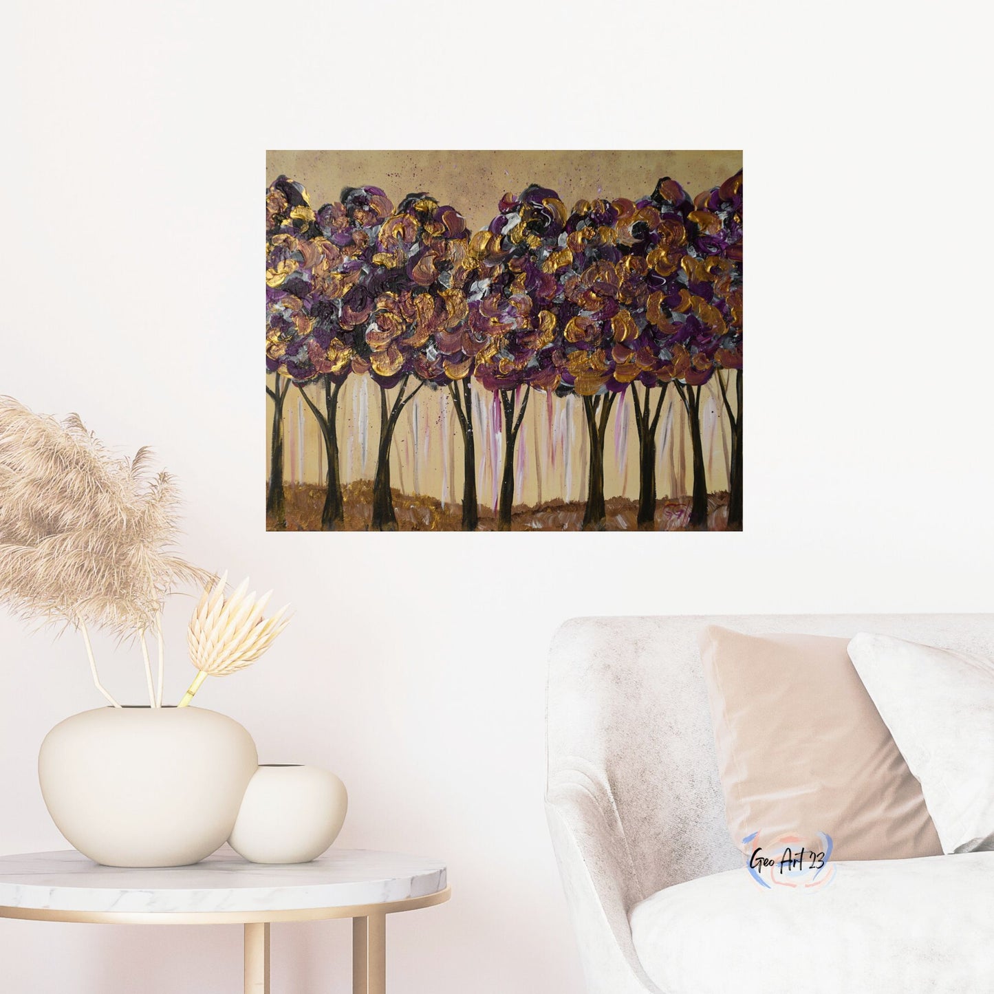 Silent Arboretum "18X24" inch Wall Art Original Painting on Canvas