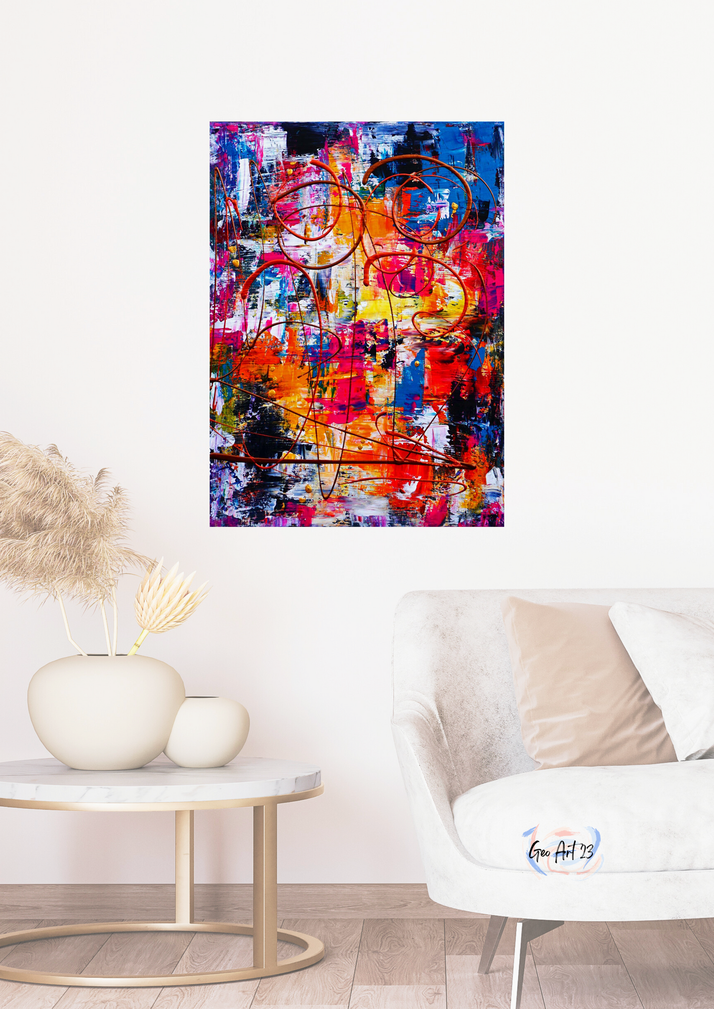 Abstract Wall Art Textured for Livingroom decor
