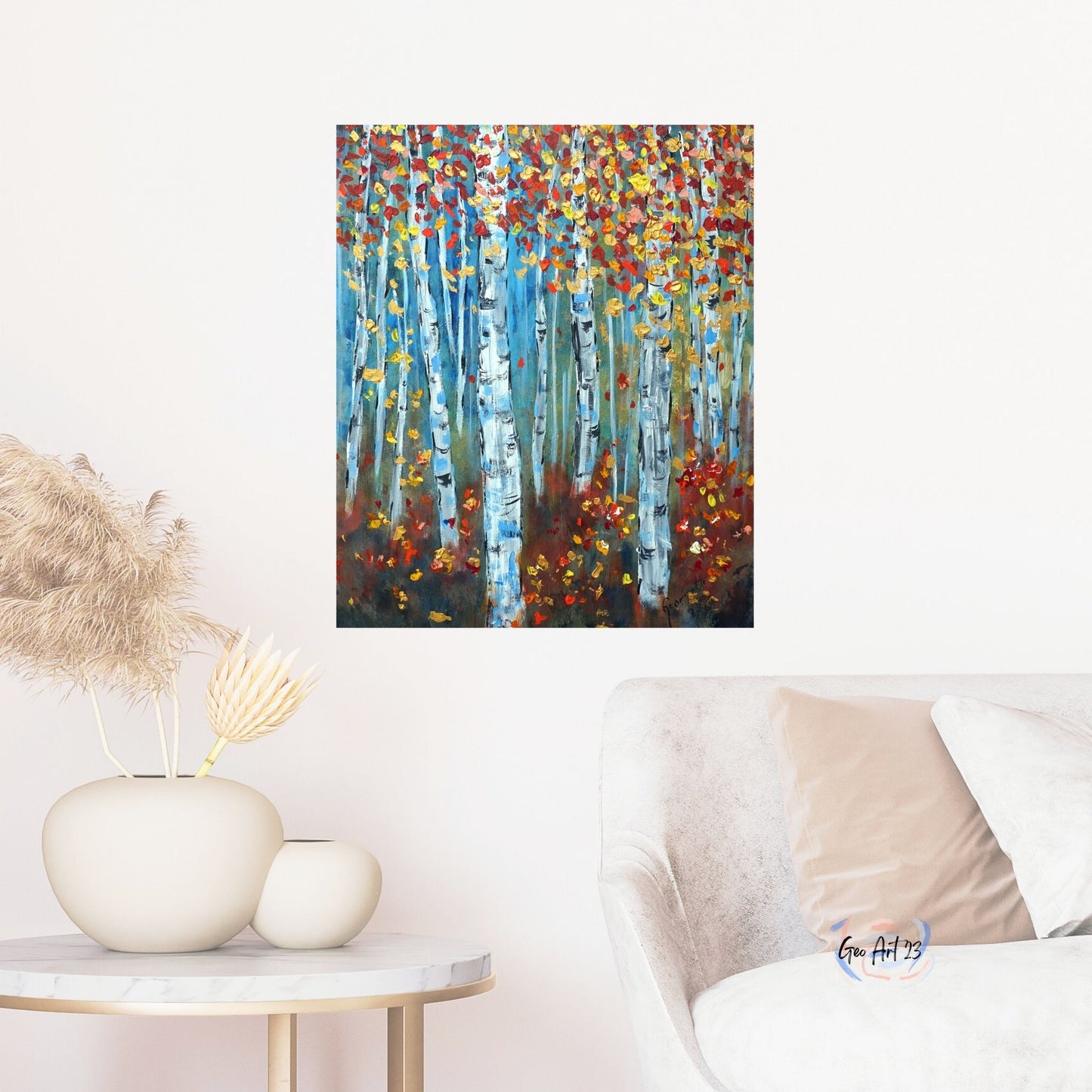 Birch Melody "24X30" inch Wall Art Abstract Home Decor