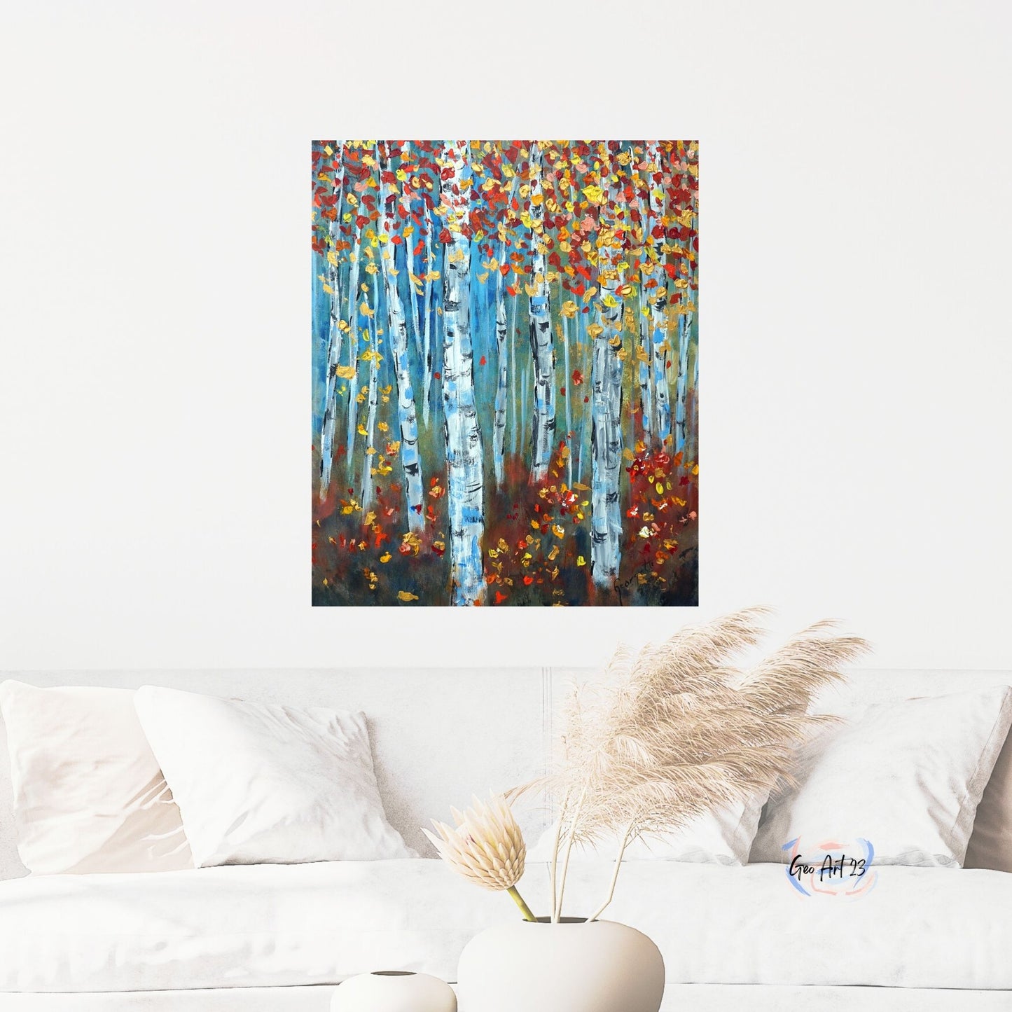 Birch Melody "24X30" inch Wall Art Abstract Home Decor