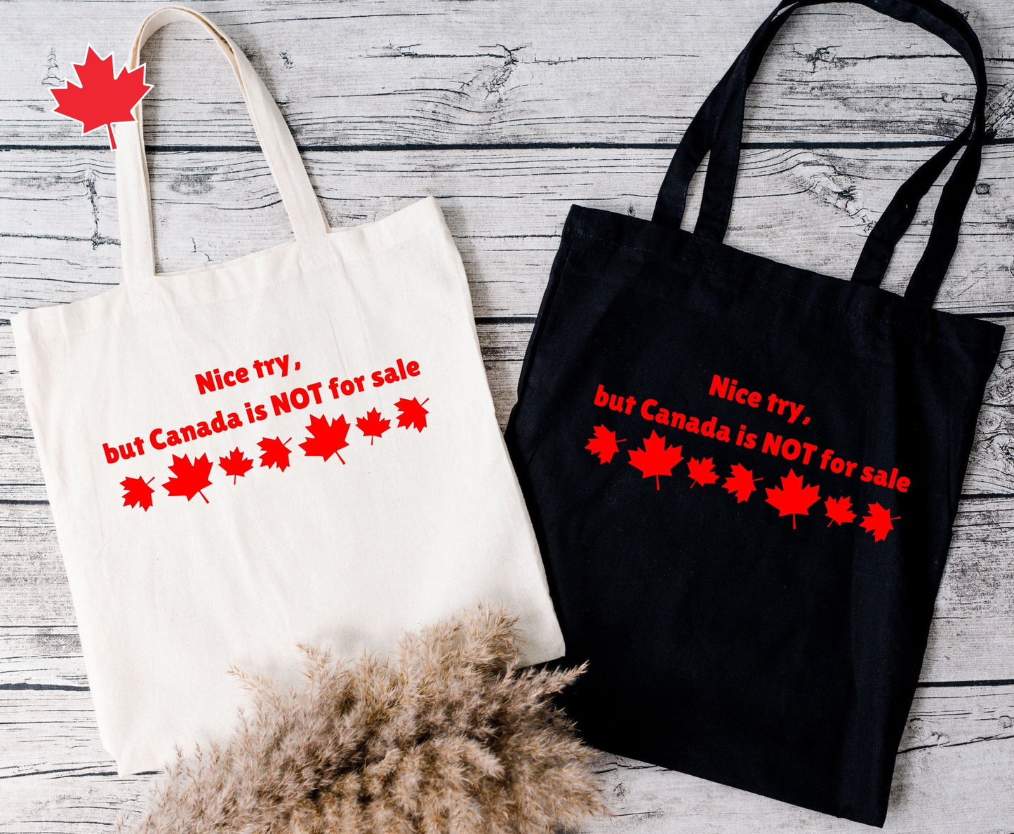 Canada not for sale tote bags proud Canada reusable bags gift