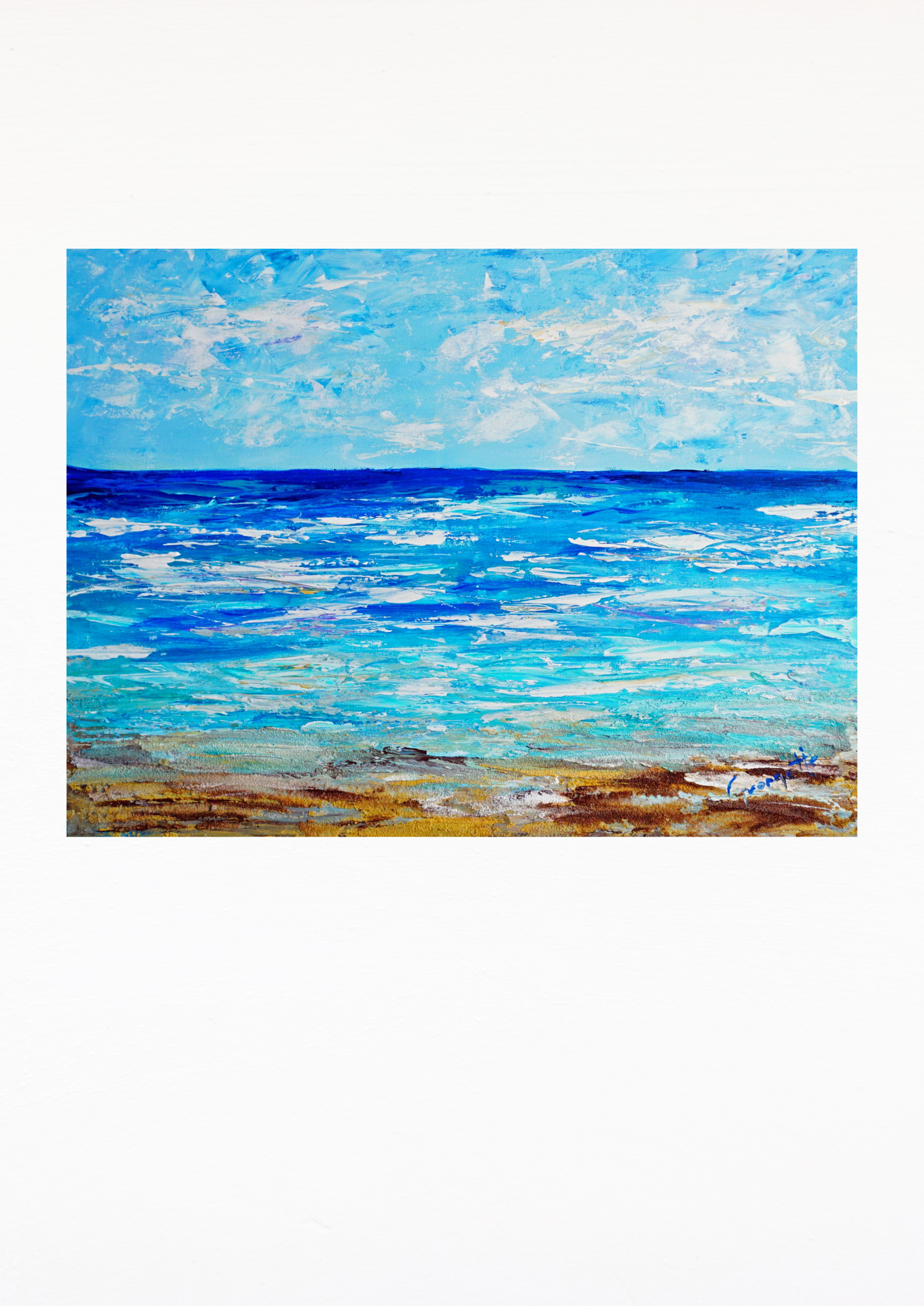 Wall art abstract ocean home decor office