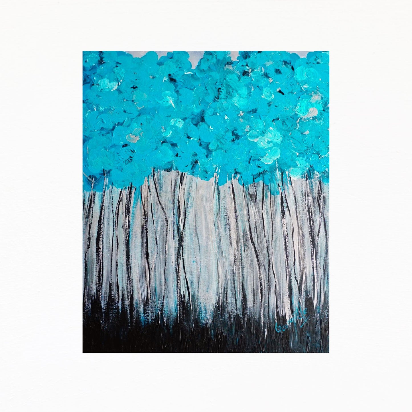 Blue Whispers "20X24" inch Wall Art Home Decor