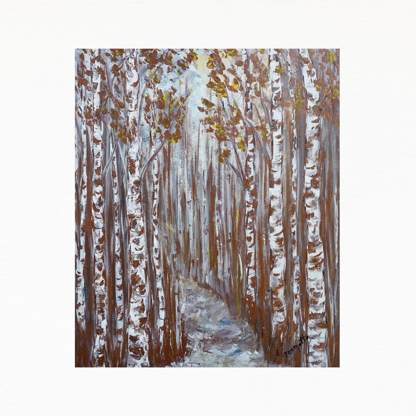 Wall art abstract bronze trees for office decor.